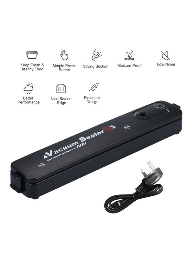 A C100-240 V 90W Full- Automatic Electric Vacuum Film Sealer Packaging Machine Vacuum Packer Included 10 Pocket Bag Portable for Home Kitchen Daily Black 37.5*7*8.5cm A C100-240 V 90W Full- Automatic Electric Vacuum Film Sealer Packaging Machine Vacuum Packer Included 10 Pocket Bag Portable for Home Kitchen Daily Black 37.5*7*8.5cm